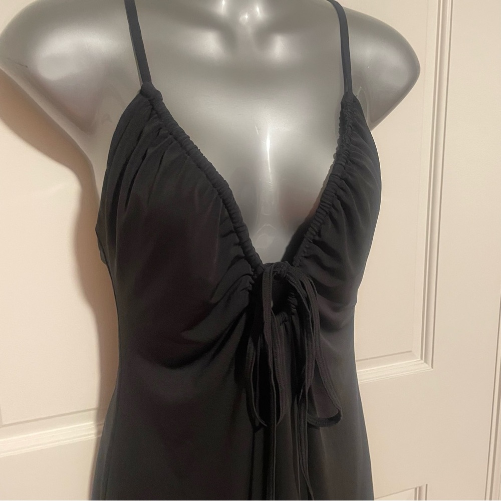 Abercrombie & Fitch Strappy Cutout Knit Mini Dress - Black - M